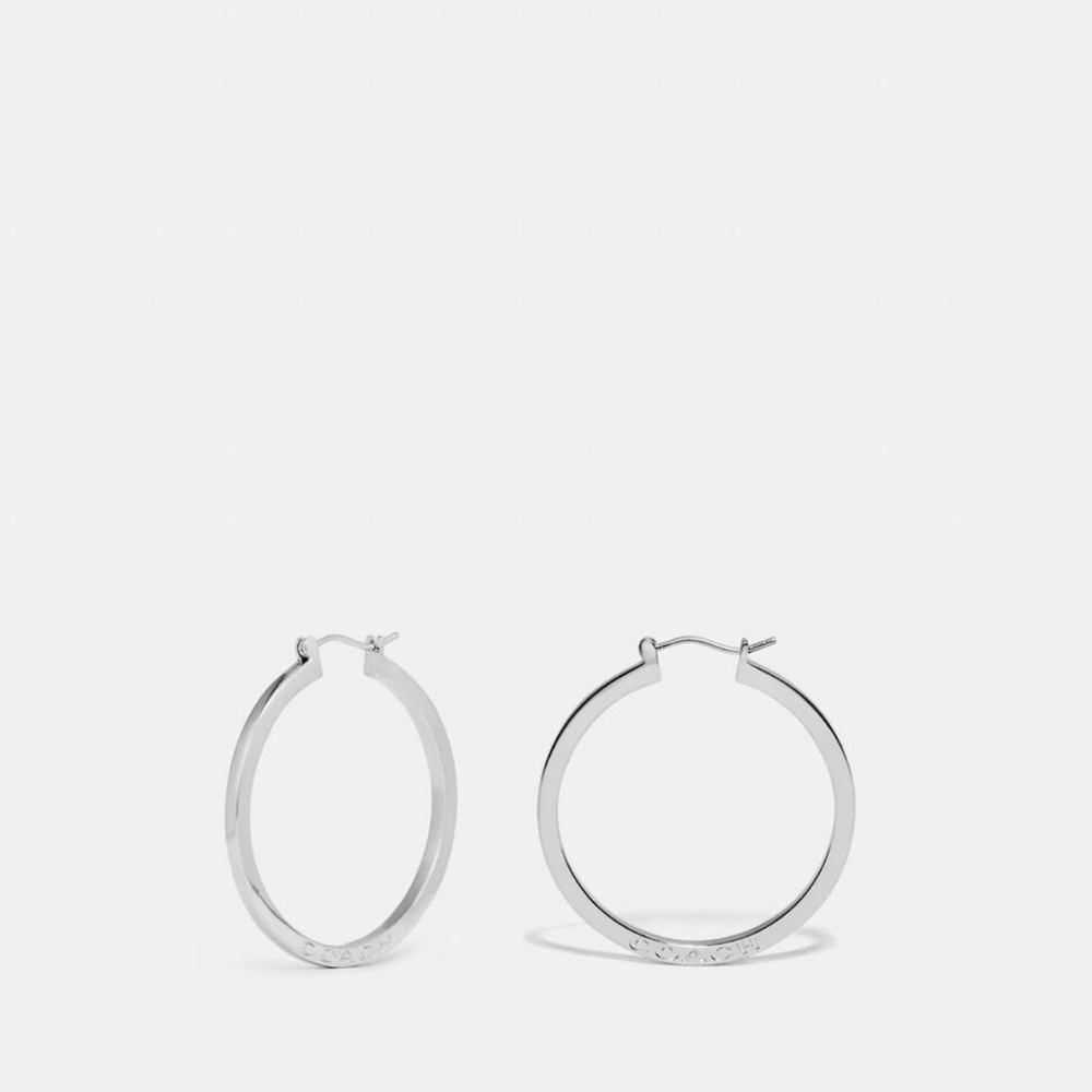 COACH NWT Silver Hoop Earrings🩶🤍🩶🤍🩶🤍🩶🤍🩶🤍🩶🤍